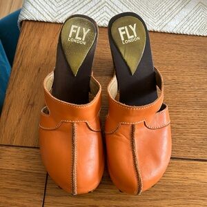 Excellent condition Fly London mules.